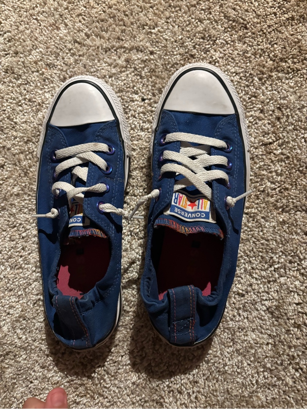Converse Navy Canvas Low-Top Sneakers with White Accents